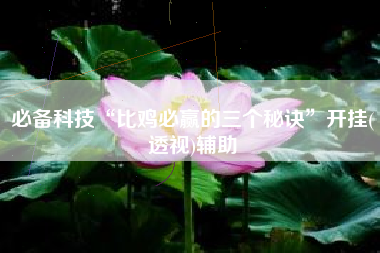 必备科技“比鸡必赢的三个秘诀”开挂(透视)辅助