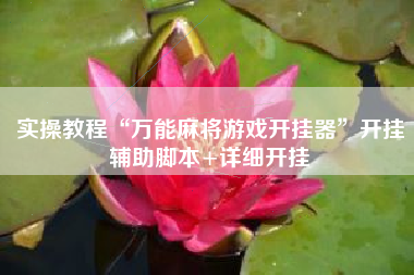 实操教程“万能麻将游戏开挂器”开挂辅助脚本+详细开挂
