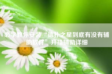 必学教你安装“德扑之星到底有没有辅助软件”开挂辅助详细
