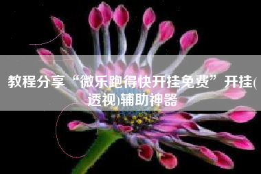 教程分享“微乐跑得快开挂免费”开挂(透视)辅助神器