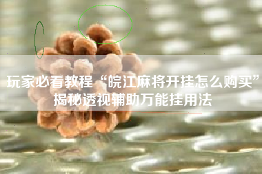 玩家必看教程“皖江麻将开挂怎么购买	”揭秘透视辅助万能挂用法