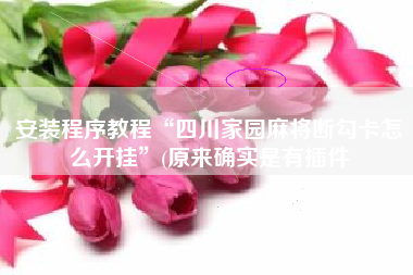 安装程序教程“四川家园麻将断勾卡怎么开挂”(原来确实是有插件