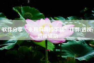 软件分享“来局麻将挂下载”作弊(透视)透视辅助