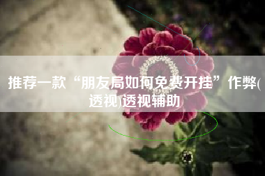 推荐一款“朋友局如何免费开挂”作弊(透视)透视辅助