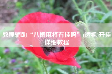 教程辅助“八闽麻将有挂吗”(透视)开挂详细教程