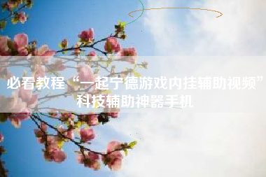 必看教程“一起宁德游戏内挂辅助视频”科技辅助神器手机