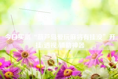 今日实测“葫芦岛爱玩麻将有挂没	”开挂(透视)辅助神器