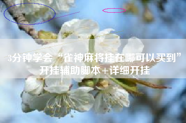 3分钟学会“雀神麻将挂在哪可以买到”开挂辅助脚本+详细开挂