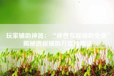 玩家辅助神器：“神兽互娱辅助免费	”揭秘透视辅助万能挂用法