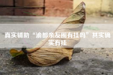 真实辅助“渝都亲友圈有挂吗”其实确实有挂