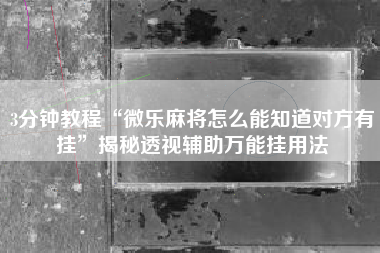 3分钟教程“微乐麻将怎么能知道对方有挂”揭秘透视辅助万能挂用法