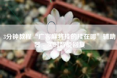 3分钟教程“广客麻将挂的挂在哪	”辅助器 - 实时智能回复