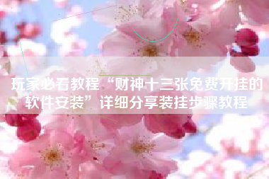 玩家必看教程“财神十三张免费开挂的软件安装	”详细分享装挂步骤教程