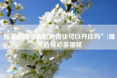 玩家必读“壹起跑得快可以开挂吗”(曝光透视必备猫腻