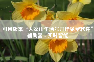 可用版本“大凉山生活号开挂免费软件	”辅助器 - 实时智能