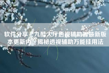 软件分享“九酷大厅透视辅助器最新版本更新内”揭秘透视辅助万能挂用法