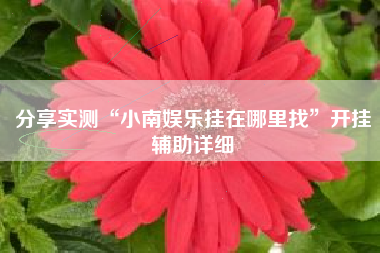 分享实测“小南娱乐挂在哪里找	”开挂辅助详细