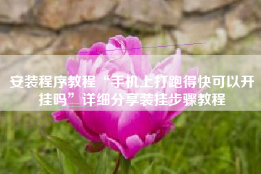 安装程序教程“手机上打跑得快可以开挂吗”详细分享装挂步骤教程