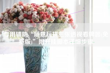 专用辅助“随意玩拼三张透视看牌器(免费版)”附开挂脚本详细步骤