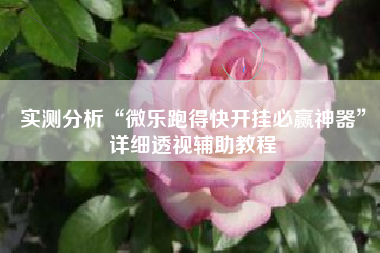 实测分析“微乐跑得快开挂必赢神器”详细透视辅助教程