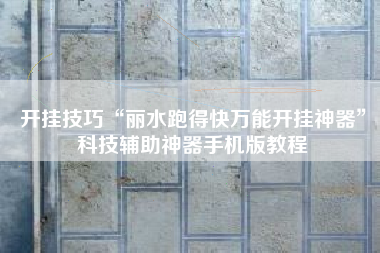 开挂技巧“丽水跑得快万能开挂神器”科技辅助神器手机版教程