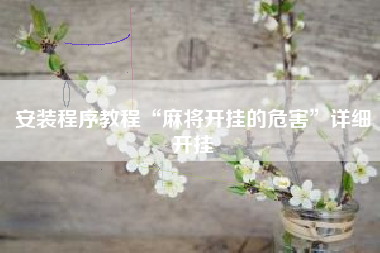 安装程序教程“麻将开挂的危害”详细开挂