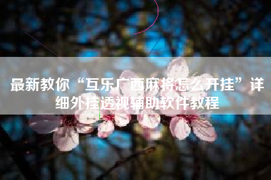 最新教你“互乐广西麻将怎么开挂”详细外挂透视辅助软件教程