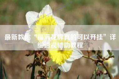 最新教你“福满花牌真的可以开挂”详细透视辅助教程