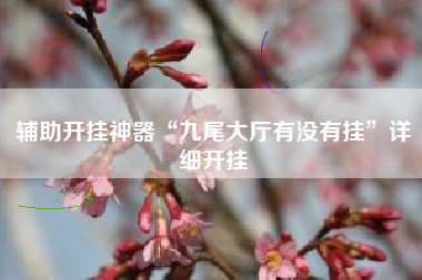 辅助开挂神器“九尾大厅有没有挂”详细开挂