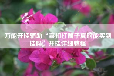 万能开挂辅助“喜扣打筒子真的能买到挂吗”开挂详细教程