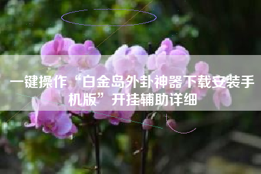 一键操作“白金岛外卦神器下载安装手机版”开挂辅助详细