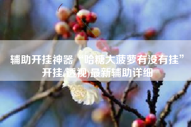 辅助开挂神器“哈糖大菠萝有没有挂	”开挂(透视)最新辅助详细