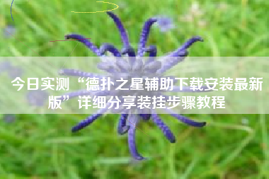 今日实测“德扑之星辅助下载安装最新版”详细分享装挂步骤教程