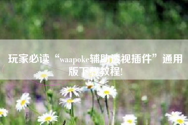 玩家必读“waapoke辅助透视插件”通用版下载教程!