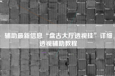 辅助最新信息“盘古大厅透视挂”详细透视辅助教程