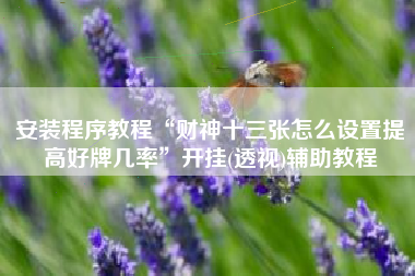 安装程序教程“财神十三张怎么设置提高好牌几率	”开挂(透视)辅助教程