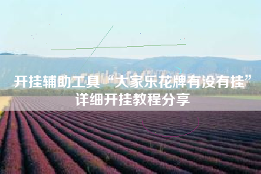 开挂辅助工具“大家乐花牌有没有挂”详细开挂教程分享 开挂辅助工具“大家乐花牌有没有挂”详细开挂教程分享