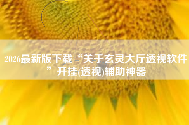 2026最新版下载“关于玄灵大厅透视软件	”开挂(透视)辅助神器