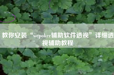 教你安装“wepoker辅助软件透视”详细透视辅助教程 教你安装“wepoker辅助软件透视”详细透视辅助教程